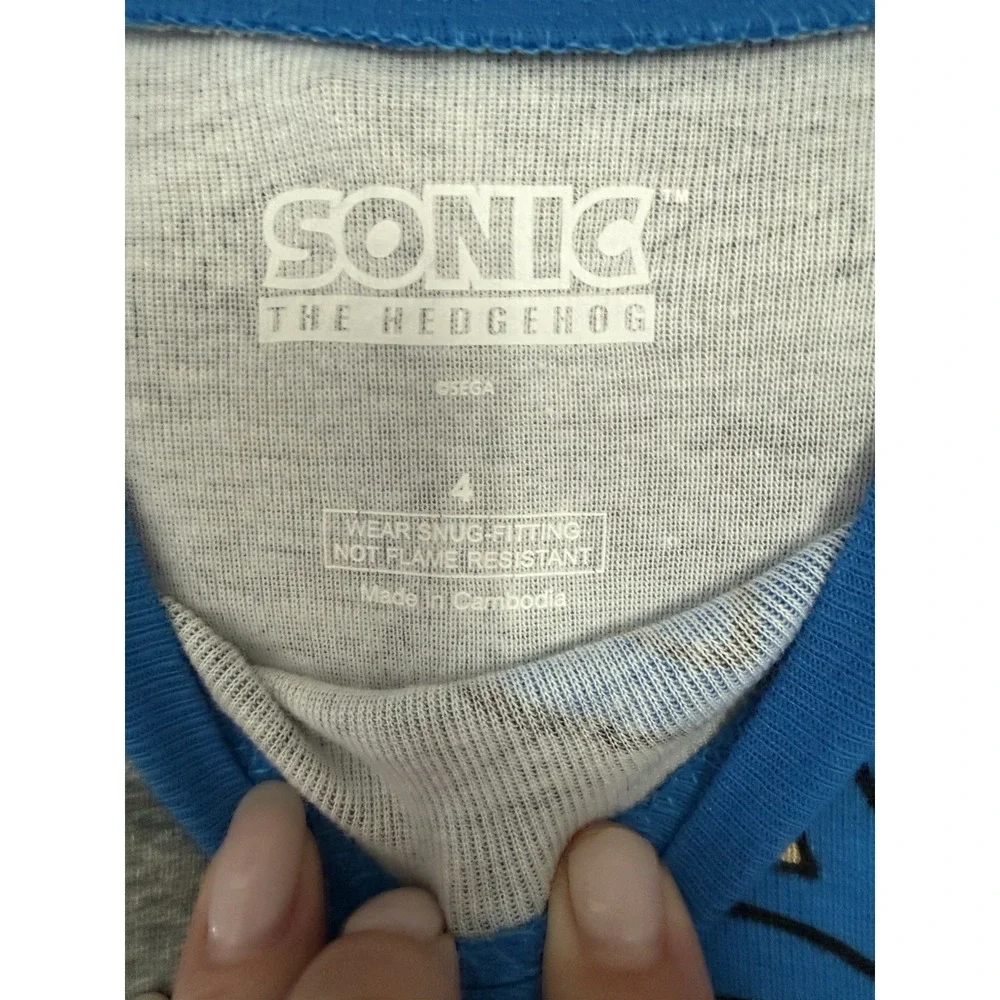 Sonic The Hedgehog Little Boy's 4-Piece Pajama Set.‎ Size 4 New
